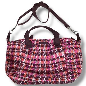 Vera Bradley Houndstooth Tweed Hadley-Satchel Crossbody Handbag